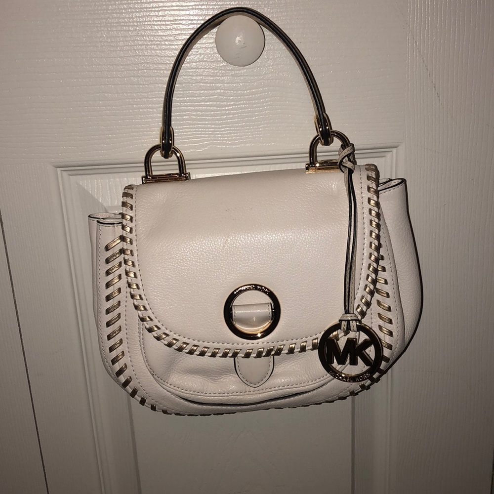 Michael Kors White and gold bag